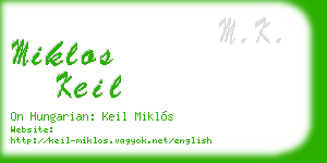 miklos keil business card