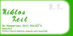 miklos keil business card